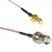 RG178 SMA Female PCB to BNC FEMALE SM BULKHEAD Coax RF Cable USA-Ship