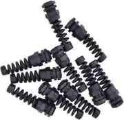 Tusrai 10pcs IP68 Waterproof M22 PG16 Cable Gland Connector Flex Spiral