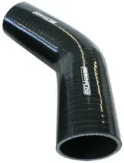 Aeroflow Silicone Hose 45 Deg Black I.D 1.00" 25.4Mm Wall 4.5mm 145mm AF9202-100