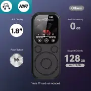 32GB Portable Bluetooth 5.4 HiFi MP3 Player MP4 Media FM Radio Audio Recorder1K