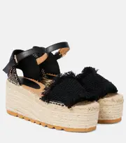 [Stella McCartney] Stella McCartney Gaia platform espadrille sandals AU 6 black