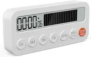 Blelsa Digital Productivity Timer and Clock 2 in 1 Visual Count Up/Down Function Magnetic Back and Large Display Volume Adjustable Time Management Tool for Testing Exercise Game Teaching White