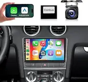 2+64G Android Car Stereo Car Radio for Audi A3 2008-2012 with Wireless Carplay Android Auto, 9’’ Touch Screen Head Unit with Bluetooth GPS Navigation WiFi Mirror Link FM/RDS EQ Backup Camera SWC