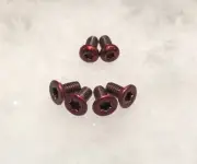 Translucent Red Stainless Screws Set For Kershaw Natrix Pocket Clip & Scales 6pc