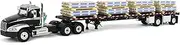 First Gear 1/64 Black Mack Pinnacle w/ 53ft Wilson Trailer & Paper Pallet Load DCP 60-1954