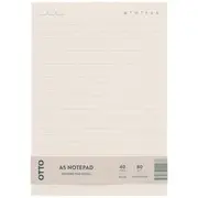 Otto A5 Notepad Ruled Ivory 40 Sheets