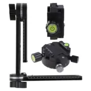 720° 3-Axis Panoramic Ballhead Kit with QR Plate & Slide Rail Gimbal Tripod for