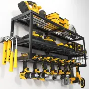 Heavy Duty Power Tool Organizer Wall Mount, Cordless Drill Hanger Storage Rack,