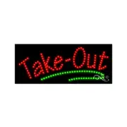 NEW “TAKE OUT" 27x11 UNDERLINE SOLID & ANIMATED LED SIGN W/CUSTOM OPTIONS 21483