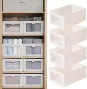 Linen Closet Organizers And Storage, 4 Pack Storage Bins Closet...