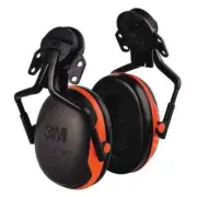 Hard Hat Mounted Ear Muffs, 21 dB, Peltor X1, Orange X1P5E