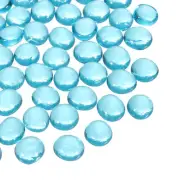 Glass Beads,20pcs Flat Glass Gemstone Sea Blue 0.22lbs Glass Marbles