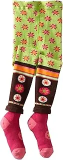 [Jefferies Socks] Little Girls' Blossom Tight
