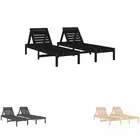 Sun Lounger Garden Day Bed Patio Outdoor Chaise Lounge Solid Wood Pine vidaXL