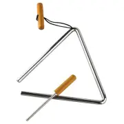 Triangle Hand Percussion Striker,Rhythm Steel Triangles Music Instrument (8 inch