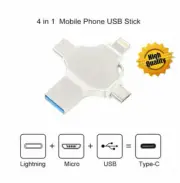 USB 3.0 Flash Drive Type-c 4 in 1 Memory Stick For iPhone iPad Android PC