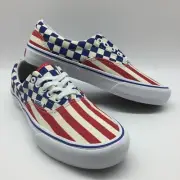 Vans Men/Women's Shoes "Era Pro" (50th) '83 Stripes/Checkerboard/Red/Blue/White