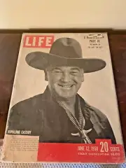 1950 HOPALONG CASSIDY - WILLIAM BOYD VINTAGE LIFE MAGAZINE ***COVER ONLY***