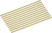 uxcell 10pcs Brass Rods (3mm) 1/8 Inch x (100 mm) 4 Inch Brass Solid Round Stock Lathe Bar for Knife Handles Pin DIY Craft Model Plane