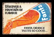 Drink Fanta Orange Drink Coca Cola Coke Soda Pop Bottle USA Wall Metal Tin Sign