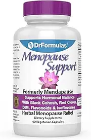 DrFormulas Menopause Supplement for Hot Flashes, Night Sweats Relief, Support and Weight Management with DIM, Black Cohosh, Dong Quai (60 Vegetarian Capsules)