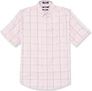 [IZOD] Boys' Short Sleeve Button-Down Plaid Dress Shirt