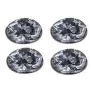4pc Tempa Marlow Polyresin 12cm Coaster Set Round Table Protector Mat Pad Storm