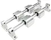 BLBMTCBCAG Linear Optical Axis Rail Shaft OD8/10/12/16mm+SCS8/10/12/16UU Linear Bearing Blocks+SK8/10/12/16 Bearing Support Linear Guide Rail(12mm,600mm)