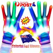 Flash House LED Gloves Flashing Finger Light Up Rave Party Doof Glow In the DaCW