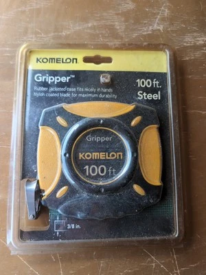 Komelon Gripper 100 Ft. Steel 3/8" Measuring Tape Brand New Fast Priority Ship