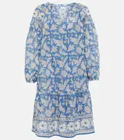 [Velvet] Velvet Lilah printed cotton minidress AU 12 blue