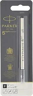 1950273 Parker 5th Refill F, Black, Set of 5, Blister