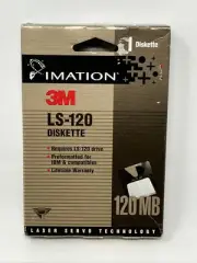 3M Imation LS-120 Diskette 120mb Preformatted for IBM & Compatibles 1996 NOS