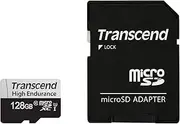Transcend Transcend 128GB microSD w/Adapter U1, High Endurance (TS128GUSD350V), (TS128GUSD350V)