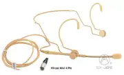 Tan Beige Headset Mic Microphone for Audio Technica Wireless ATW T27 T31 T51 300