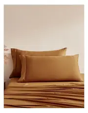 [Serene] 400TC Bamboo Cotton King Pillowcases Twin Packs in Rust