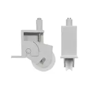 Rolltrak Adjustable Plastic Carriage And Acetal Roller 15kg Load Rate Grey