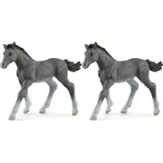 2x Schleich Kids/Childrens Toy Figurine Trakehner Foal Pretend Animal 3y+