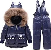 [Generic] Children Ski Set Hooded Parka Boy Kids Overalls Toddler Girl Clothes Winter Warm Down Jacket Kids Coat Snowsuit