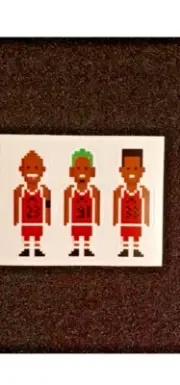Michael Jordan Scottie Pippen Dennis Rodman 80s NINTENDO DESIGN STICKER CARD