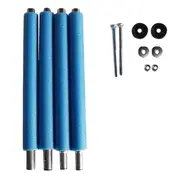 Trampoline Poles Replacement, with Trampoline Poles Anti-Collision Protector, with Screws Enclosure Straight Tube 1.96m BlueSilver