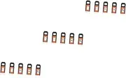 Operitacx 3sets Small House Garbage Can Model Stylish and Practical for and Mini Apartment Decor 5pcs*3