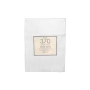 370TC White Self-striped Cotton Sateen Sheet Set (Queen, King)