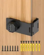 Mechanical Keyless Cabinet Lock with Combination, 90 Degree Right Angle Bifol...
