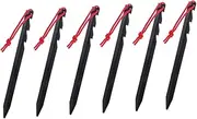 WHAMVOX 6pcs Adjustable Aluminum Alloy Tent Pegs Lightweight Heavy Duty Stakes for Camping Beach and Gardening Resistant Fixing Nails for Tents and Canopies