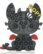 Dragon Big Size Push Pop Fidget Toy Stress / Anxiety Black & Red Large New