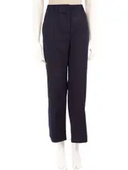 Navy Tailored Mid Rise Trousers