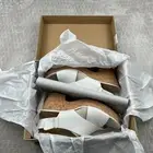 Clarks Womens 10 M Maritsa Lara Leather White Slingback Sandals Cuir Blanc NEW
