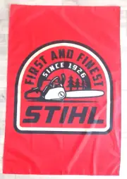 STIHL Logo Flag (80-120)cm Man Cave Bar Garage Shed Car Banner Chainsaw