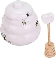 HOLIDYOYO Ceramic Honey Pot Honey Storage Container Decorative Jar Seasoning Pot Bee Kitchen Decor